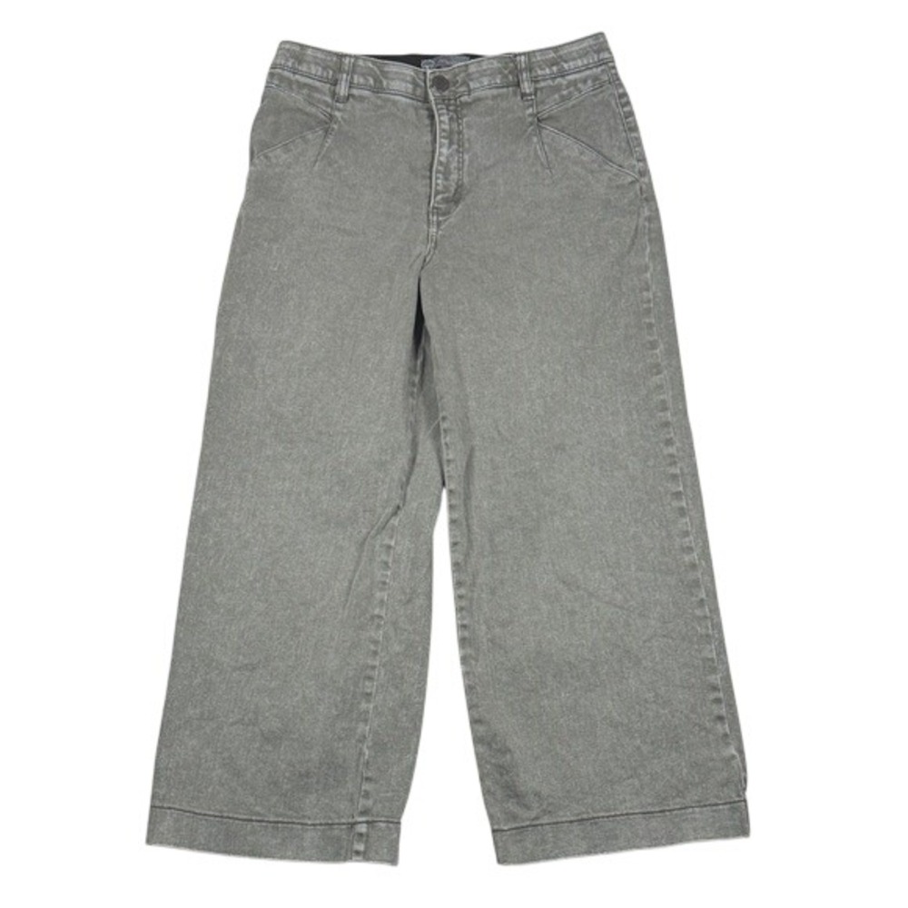 Wit & Wisdom Wyatt Wide Leg Crop Pants Grey High Rise Ab-solution Size 8